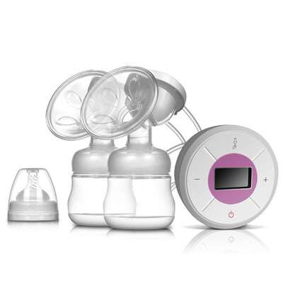 

2019 Guangzhou FDA Soundless Pink Wihte Green Purple New Mum Care Digital Automatic Dual Double Electric Milk Breast Pump