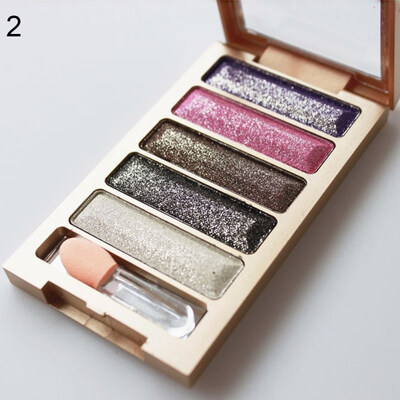 

5 Colors Glitter Super Flash Eyeshadow with Brush Makeup Eye Shadow Palette