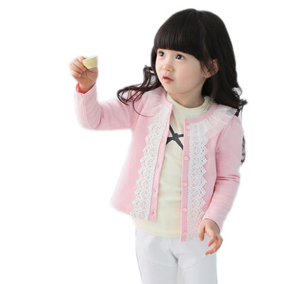 

Spring Girls Sweaters Open Stitch Long Sleeve Sweater for Girls Cute Floral Appliques Clothes Autumn