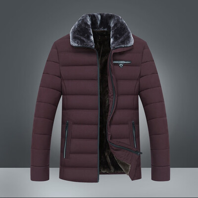 

Toponeto Men Casual Winter Solid Warm Zipper Long Sleeve Jacket Coat Outwear Tops