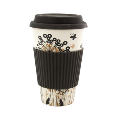 

400 ml eco-friendly bamboo fiber coffee cup mug with beer cap tea cups Milk Cup for Christmas gifts