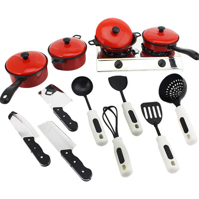 

13pcs Simulation Children Kitchenware Toys Multifunction Red Kids Tableware Baby Pretending Play Toy