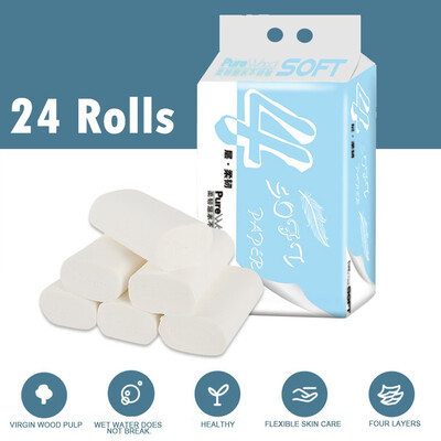 

61224rolls Toilet Paper Wood Pulp Roll Paper Household Economic Toilet Paper Toilet Paper Coreless Roll Paper
