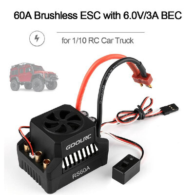 

GoolRC 60A Brushless ESC Electric Speed Controller 60V3A BEC for 110 RC Car Crawler Truck