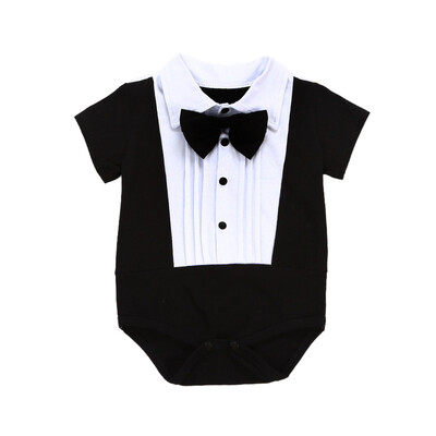 

Infant Baby Boy Gentle Design Short Sleeve Rompers Kids Girl Bodysuit Jumpsuit Newborn Clothes