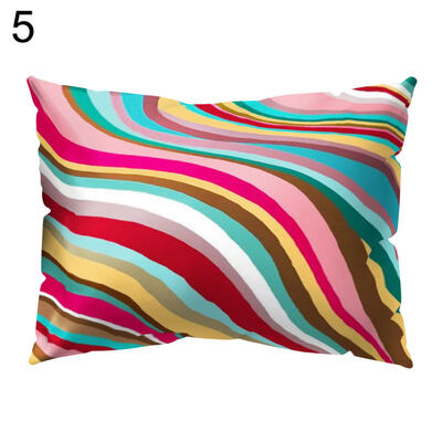 

Colorful Stripe Car House Pillow Case Cushion Cover Sofa Bed Car Office Decor