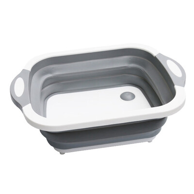 

Chopping Board Folding Drain Basket Multi-Function 4 In 1 Sink Board Mat