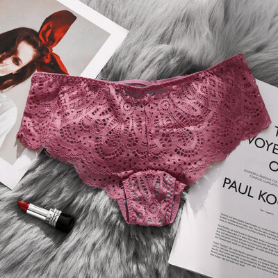 

Low Waist Briefs Womens Full Lace Design Sexy Sweet Solid Color Comfortable Breathable Fashion New Feminine Full Of Atmosphere