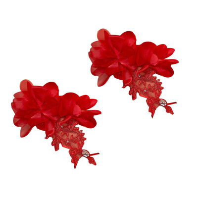 

Fashion Women Wedding Party Bridal Short Floral Lace Gloves Dress Gown Accessory