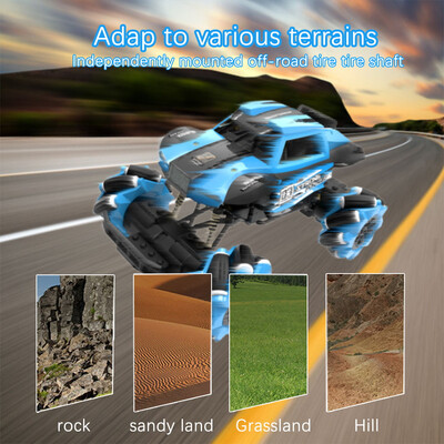 

Gobestart Stunt Drift Crawler RC Cars 24G Remote Control 4WD Dance Off-Road Toys Gifts