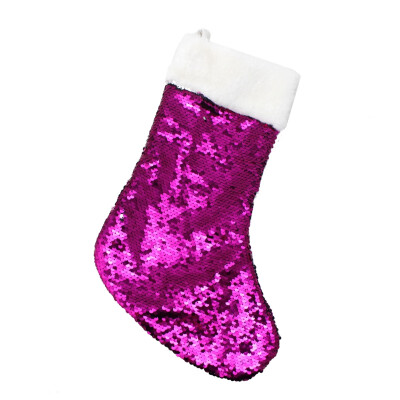 

Shopping Mall Window Product Counter Decoration Candy Gift Bag Sequin Decor Funny Socks Christmas Hanging Sock