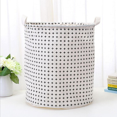 

Foldable Large Linen Washing Clothes Laundry Basket Bag Toys Storage Hamper