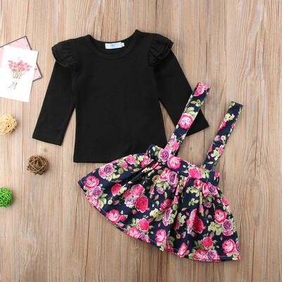 

Flower Girls Clothes New Style Long Sleeve Romper Tutu Skirt Kids Dress Outfits
