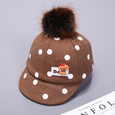 

Baby Cap Small Dog Printed Casual Fashion Baby Polka Dot Printing Hats Kids Toddler Cute Cartoon Visors Childrens Caps Soft