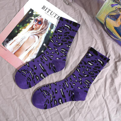 

Unique Sparkled Glitter Leopard Women Socks High Street Bling Bling Ankle Happy Socks Autumn Winter Trendy Animal Print Socks