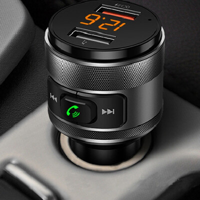 

C57 Bluetooth 42 Car FM Transmitter with Battery Voltage Display USB Charging Port