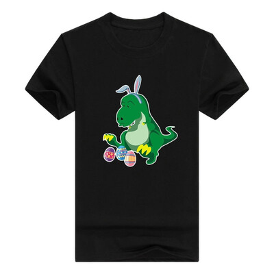 

Funny Easter Gifts T-Rex Easter Bunny Easter Eggs Mens T-Shirt
