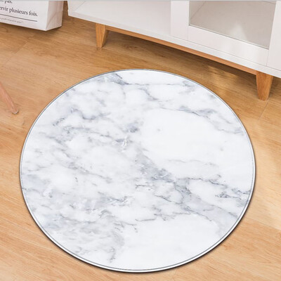 

Toponeto Fashion Marble Pattern Round Flannel Bathroom Kitchen Carpet 60cm