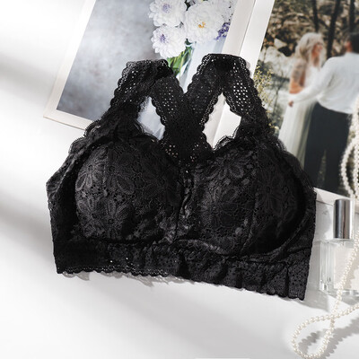 

Fashion Sexy Lace Padded Bra Cross Beauty Back Women Summer Tank Top Female Lingerie