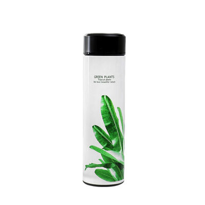 

Nordic Style Plant Thermos Cup One Leaf Pattern Home Garden Kitchen Dining Drink Ware Vacuum Flasks Thermoses