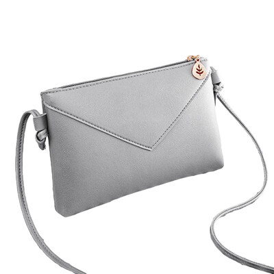 

Women Fashion Solid Color Leaf Zipper Shoulder Bag Crossbody Handbag Phone Pouch