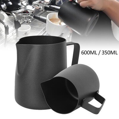 

350ml600ml Stainless Steel Teflon Sparkling Milk Jug Non Stick Teflon Stainless Steel Coffee Milk Jug for Barista Set