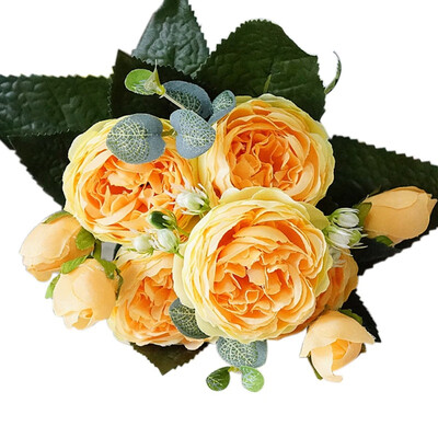 

5PCS Bunch Of Philippe Persian Simulation Rose Home Wedding Decoration Red Fake Flower Wedding Decor Scrapbooking DIY Supplies