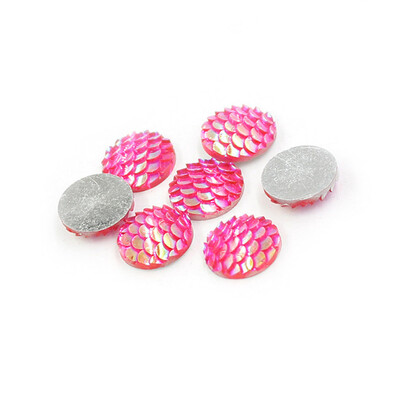 

40 Fashion Fish Scale Style Flat Back Resin For Bracelet Earrings Accessories