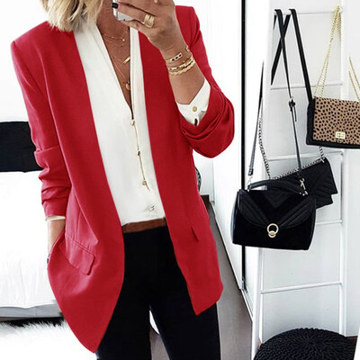 

Tailored Women Lapel Cape Cloak Long Coat Blazers Ladies Casual Office Suit Outwear