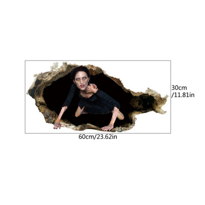 

Halloween 3D Wall Stickers Terror Self Adhesive Zombie Remove Wall Decal Paper Art Home Decor Festival Party Supplies