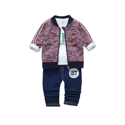 

Children Set Boys Clothing Kids Boy Casual Clothes Cartoon Duck Print Sweatshirt Tops T-Shirt Denim Pants 3Pcs Set