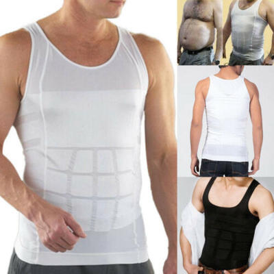 

Mens Slimming Body Shaper Underwear Vest Shirt T-shirt Tee Compression Corset