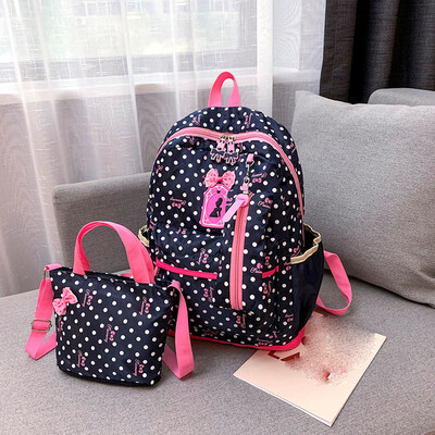 

Tailored Female Student Backpack Casual Shoulder Bag Lunch Bag Pencil Case Three-piece