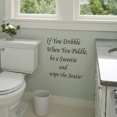 

Home Toilet Seat Wall Sticker Vinyl Art Wallpaper Removable Bathroom Decal Decor New