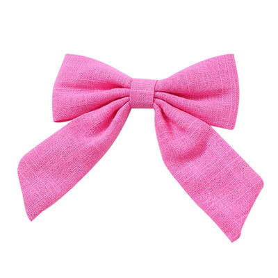 

Casual New Baby Children Girls Hairpin 14 Colors Cloth Cute Sweet High Quality Swallowtail Bowknot Shape Solid Colors Hair Clip