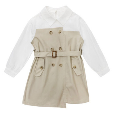 

Fashion Girls Brand dress Autumn new girls dress children patchwork dress long sleeve elegant dress