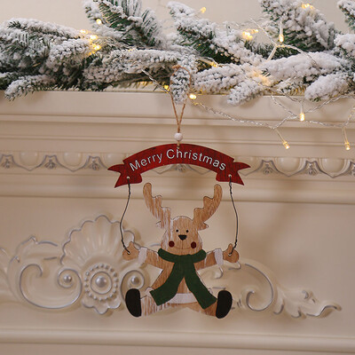 

Gobestart Christmas Wooden Pendant Childrens Gift Christmas Tree Tag Scene Decor Pendant