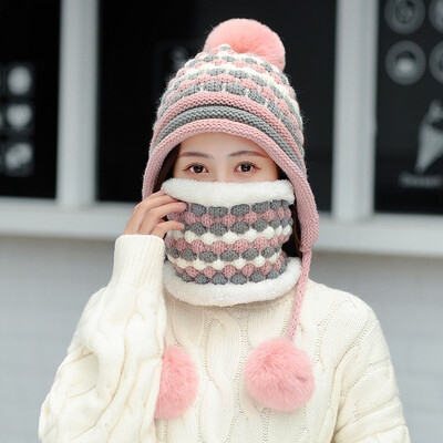 

Hat Female Winter Woolen Cap Sweet&Lovely Korean Edition Baitao Chao Fashion Warm Moon Cap Ear Protector Knitted Cap