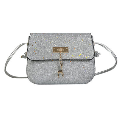 

Women Mini Paillette Deer Pendant Cross Body Bag Phone Pouch Travel Purse Gift