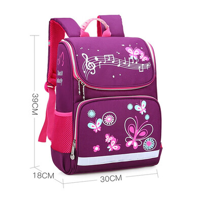 

loudizhongwenhuanjing Children School Bags Girls Butterfly Large Capacity For School Space Bag Gifts for Children