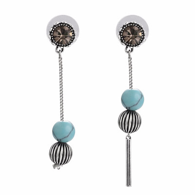 

Yoursfs New Fashion Girls Gift Ethnic Trend imitate Green Howlite Stone Silver Color Earring Free Shipping