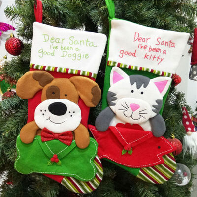 

Lovely Christmas Socks Cotton Colorful Breathable Cartoon Socks Cookie Candy Package childrens Gifts Bag Party Packing Decor