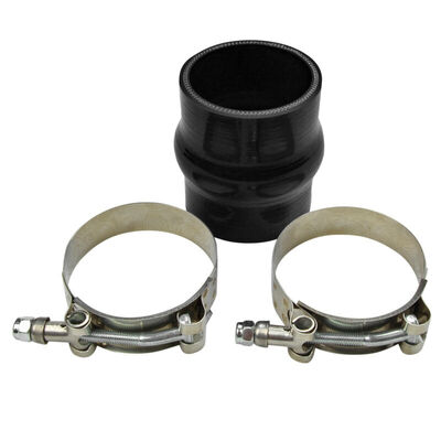

63mm Hump Straight Silicone Hose Coupler Tube 2 12Inch Pipe Black With Clips