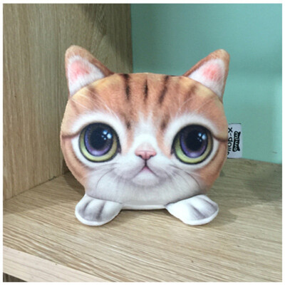 

3D Cute Cat Shape Pillow Car Chair Back Cushion Pillow with Bamboo Charcoal Pack Headrest Decor Car Styling