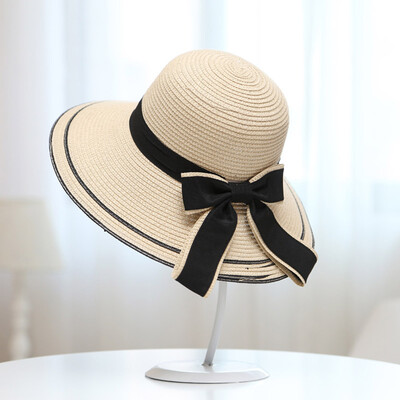 

Fashion Wide-Brimmed Big Butterfly Sun Hat Embroidery Outdoor Sunscreen Summer Beach Straw Hat