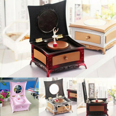 

NEW Retro Dancing Girl Clockwork Dressing Music Box Home Decor Childrens Gifts