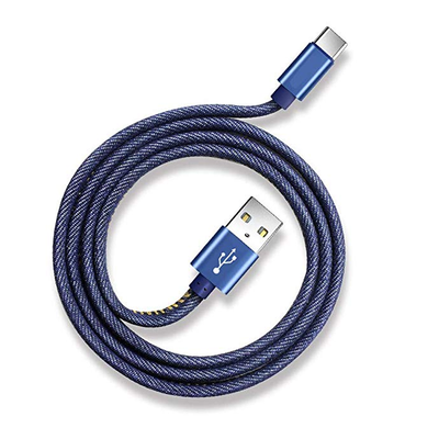 

USB Type C Cable Premium Denim Braided Cord Fabric Charging Data Cable for Samsung Galaxy S9 S8 Plus S7 Edge&Type-c Port De