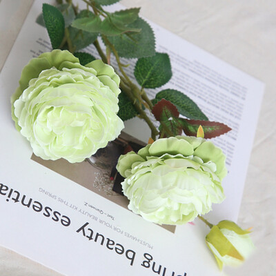 

Gobestart Artificial Fake Western Rose Flower Peony Bridal Bouquet Wedding Home Decor GN