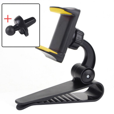 

Universal Car Phone Holder Stable Firm Sun Visor Shield Air Vent Clip Phone Bracket Practical Phone Accessories