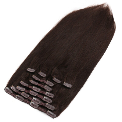

BHF Hair Grade 7A 100 Remy Human Hair Weft Extensions Natural Straight Clip in Full Head